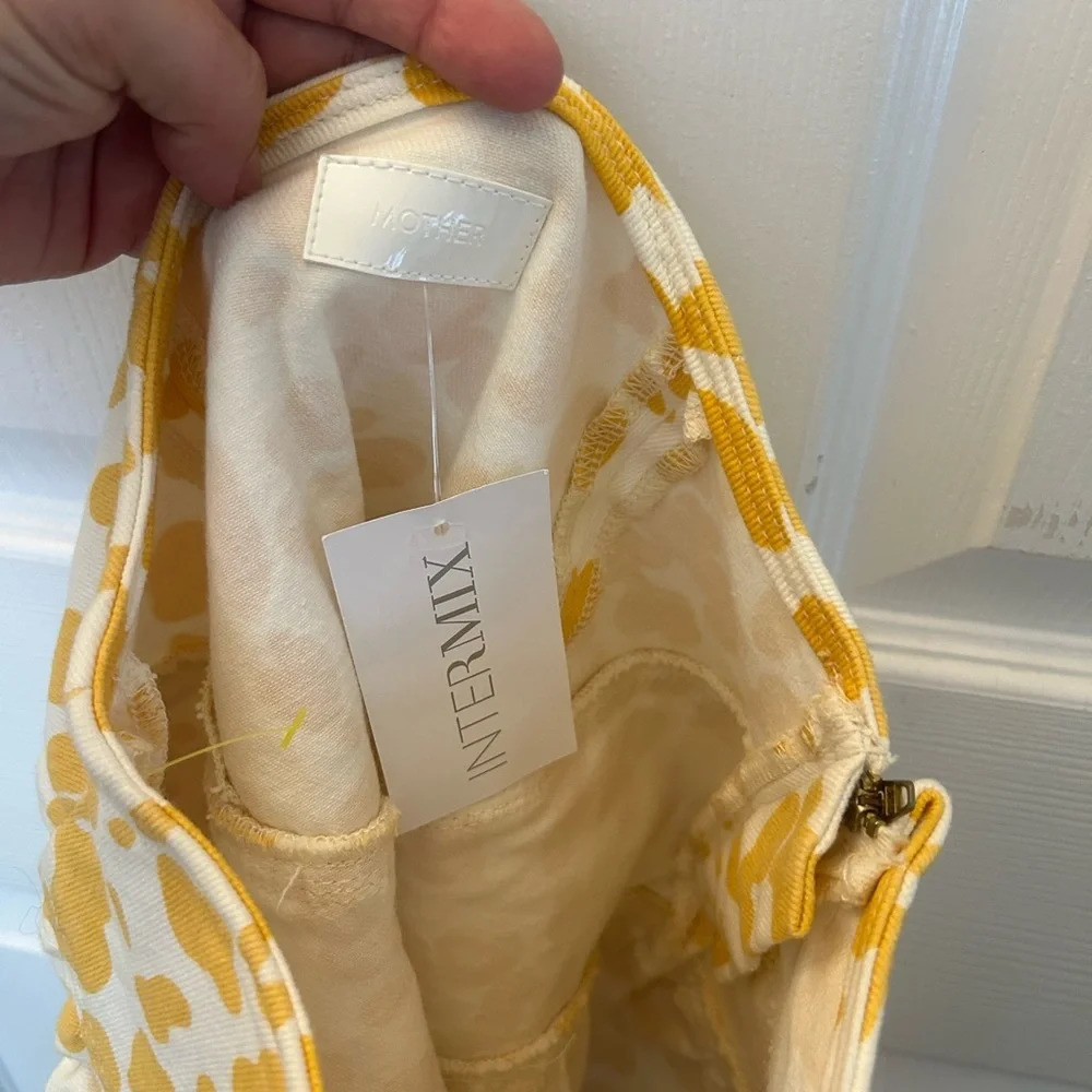 NWT Mother Womens Tiered Ruffled Mini Skirt yellow - Picture 4 of 5
